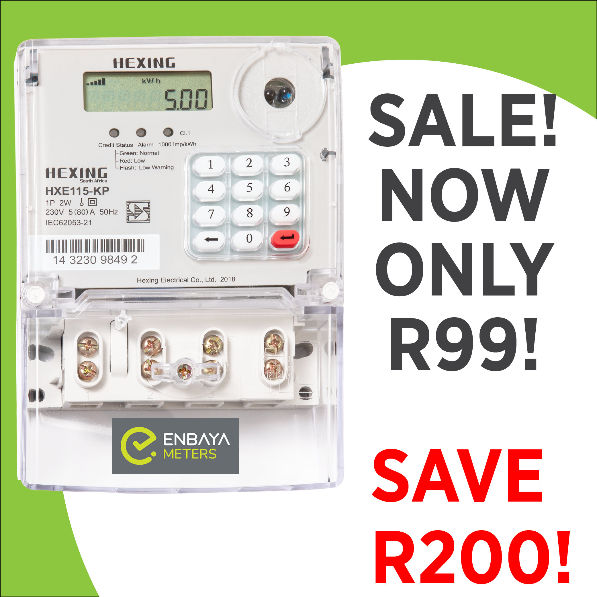 Prepaid Electricity Meter - Single Phase
